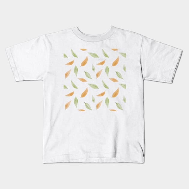 Leaf pattern Kids T-Shirt by Maximuse 